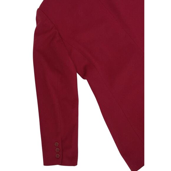 VTG Lands' End Women's Wool Cashmere Blazer Jacket Size 8 Petite Red Lined‎ EUC - Picture 7 of 8